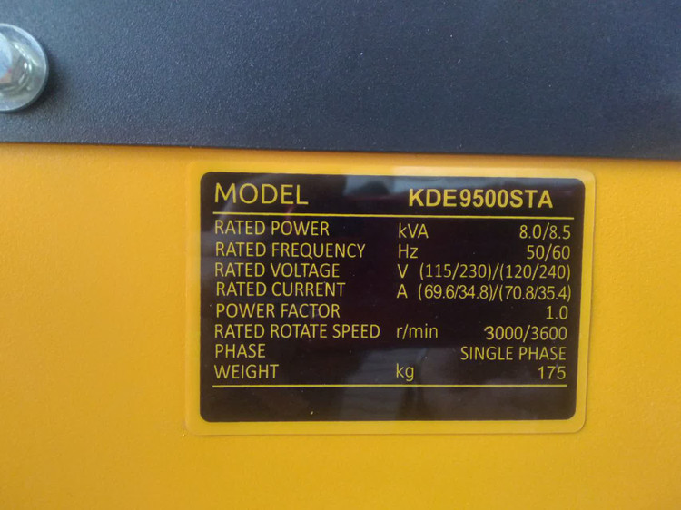 موتور برق دیزلی کواکس KDE9500STA
