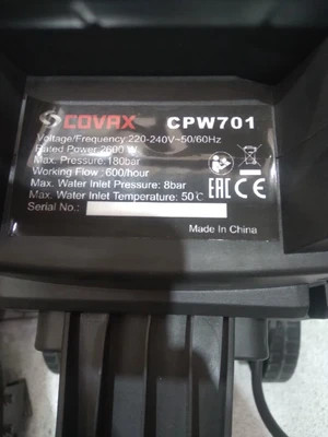 کارواش خانگی کوواکس CPW701 | حداکثر فشار ۱۸۰ بار و توان ۲۶۰۰ وات