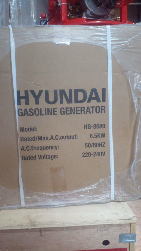 موتور برق هیوندای مدل HG-8686 ظرفیت ۸.۵ کیلووات بنزینی تک فاز