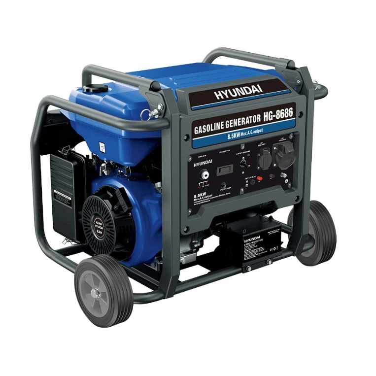موتور برق هیوندای مدل HG-8686 ظرفیت ۸.۵ کیلووات بنزینی تک فاز