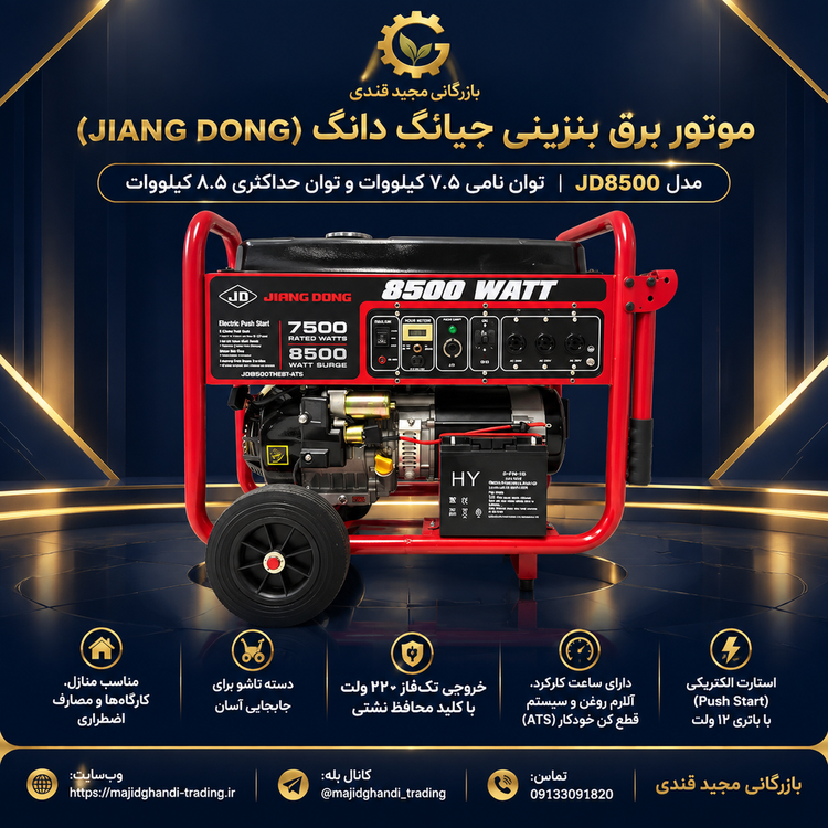 موتور برق جیانگ دانگ مدل JD8500THEBT ظرفیت 8.5 کیلو وات